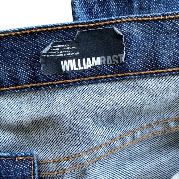 William Rast Jeans Boy Taper with Attitude Sz 32 Dark Wash Distressed Low Rise - Picture 6 of 12
